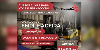 Formatta RH oferece curso de operador de empilhadeira em Camaquã