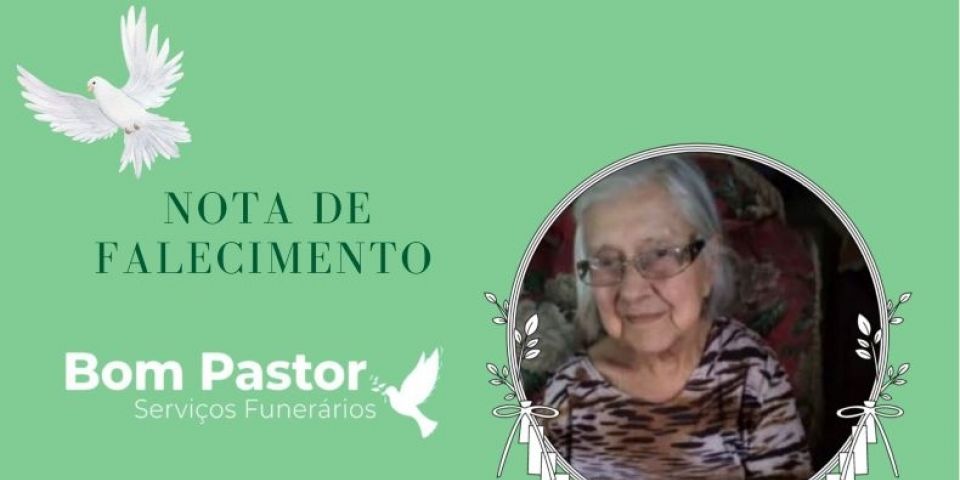 OBITUÁRIO: Nota de Falecimento de Maria José Sampaio, a "Deca", de 95 anos