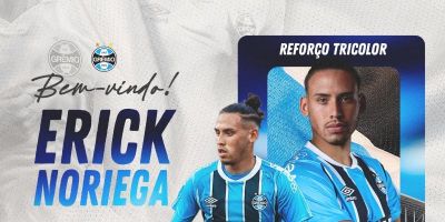 Grêmio anuncia a contratação do volante Erick Noriega, de 23 anos