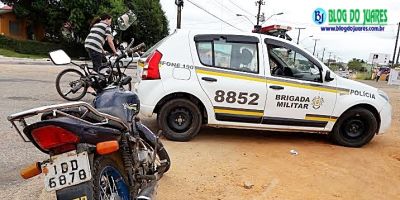 Jovens com moto adulterada são detidos pela Brigada Militar em Camaquã