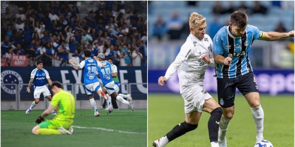 Inter perde para o Cruzeiro fora e Grêmio apenas empata com o Ceará em casa pelo Brasileirão