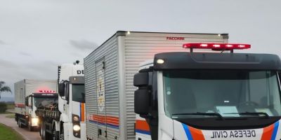Governo do RS envia itens de ajuda humanitária para São Lourenço do Sul