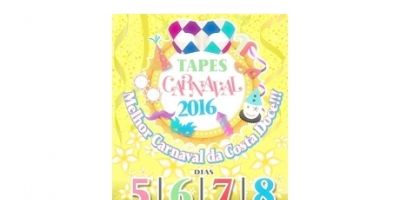 Confira a programação do Carnaval de Tapes 2016