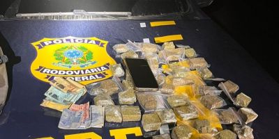 Motociclista de 22 anos é preso com 1 kg de maconha na BR-116, em Pelotas