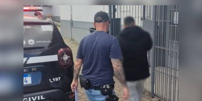 Jovem de 22 anos é preso por violência doméstica contra companheira em Cerro Grande do Sul
