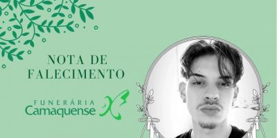 OBITUÁRIO: Nota de Falecimento de Nicolas Pogorzelski Aires, de 20 anos