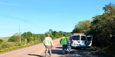 Secretaria de Obras de Tapes realiza manutenções na ERS-717