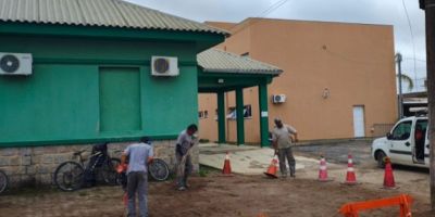 Acesso destinado às ambulâncias recebe melhorias em hospital em Tapes