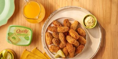 Receita de Croquete de Cenoura com Molho de Qualy Vegê com Limão