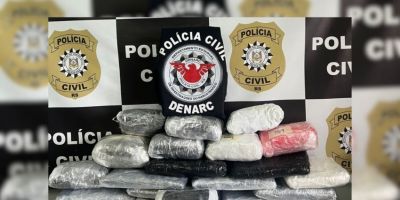Polícia Civil realiza grande apreensão de haxixe na fronteira com Uruguai