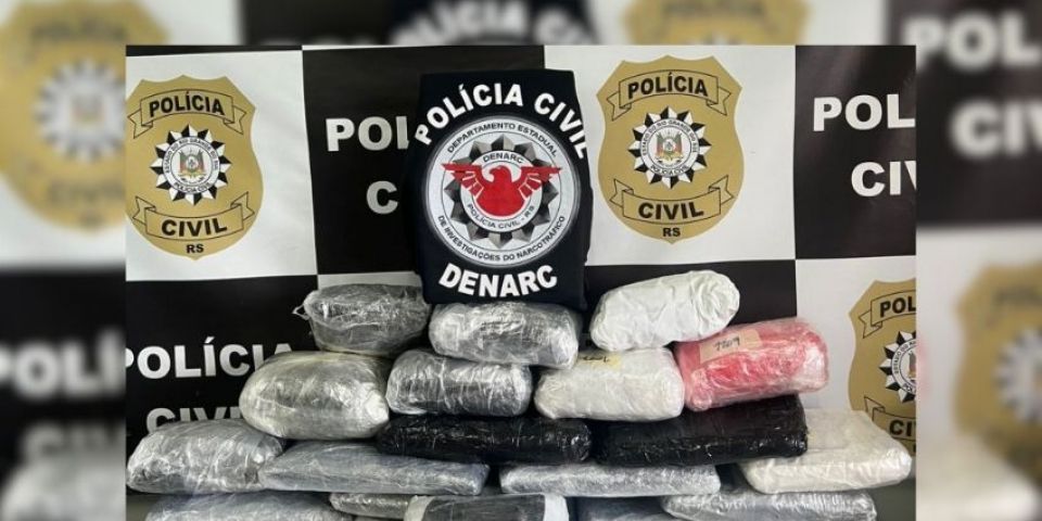 Polícia Civil realiza grande apreensão de haxixe na fronteira com Uruguai