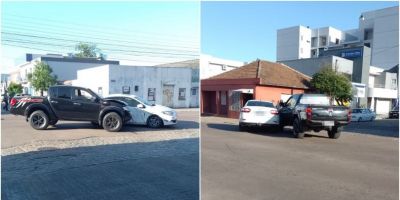 Homem fica ferido após colisão entre carro e caminhonete no centro de Camaquã