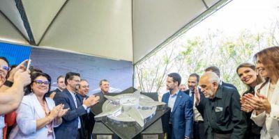 Eduardo Leite participa do lançamento da pedra fundamental do AeroCITI em Guaíba