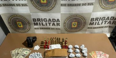 Homem é preso por tráfico de drogas e porte ilegal de arma em Pelotas