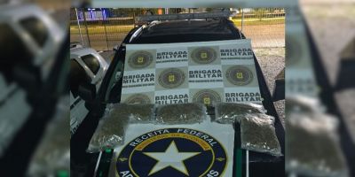 Ação da RF e BM apreende 3 kg de skunk em Pelotas