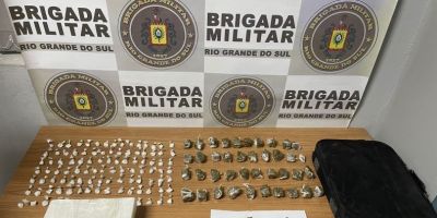 Brigada Militar apreende quase 2 kg de drogas em Camaquã