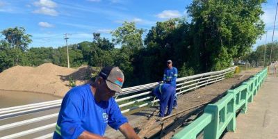 Secretaria de Infraestrutura inicia trabalho de reforma na ponte Francisco Alcides Dias em Camaquã