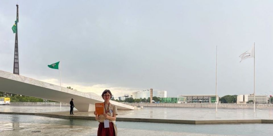 Agente Territorial de Cultura Ana Flor representa a região Centro-Sul do RS em ato de assinatura do novo Plano Nacional de Cultura com o presidente Lula