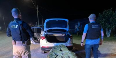 PC e PRF apreendem mais de 45 kg de drogas na BR-471, em Rio Grande