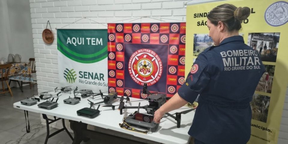 CBMRS e SENAR promovem curso de drones para qualificação do efetivo