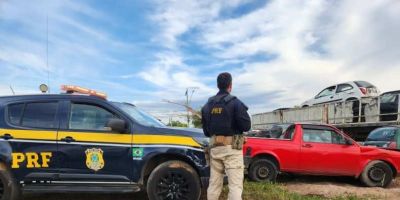 PRF recupera carro furtado e prende homem procurado pela Justiça na BR-290 em Eldorado do Sul