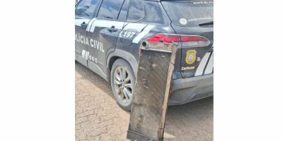 Polícia Civil de Camaquã recupera radiador de retroescavadeira furtado