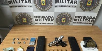 Adolescente de 17 anos é apreendido com quase 2 kg de drogas em Camaquã