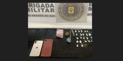 Homem é preso e adolescente é apreendido com drogas em São Lourenço do Sul