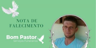 OBITUÁRIO: Nota de falecimento de Vagner Zacher Sosnowski, de 35 anos