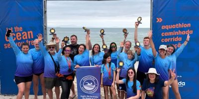 Florianópolis recebe equipe da Associação Aquática das Hortênsias para etapa de natação em águas abertas