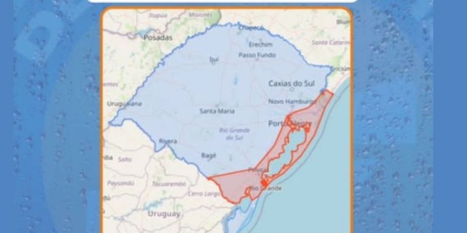 Defesa Civil de Tapes emite alerta laranja para rajadas de vento entre 80 e 110 km/h