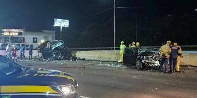 Acidente entre dois carros deixa um morto e dois feridos em Lajeado