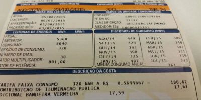 Consumidor pagará menos na conta de luz em janeiro