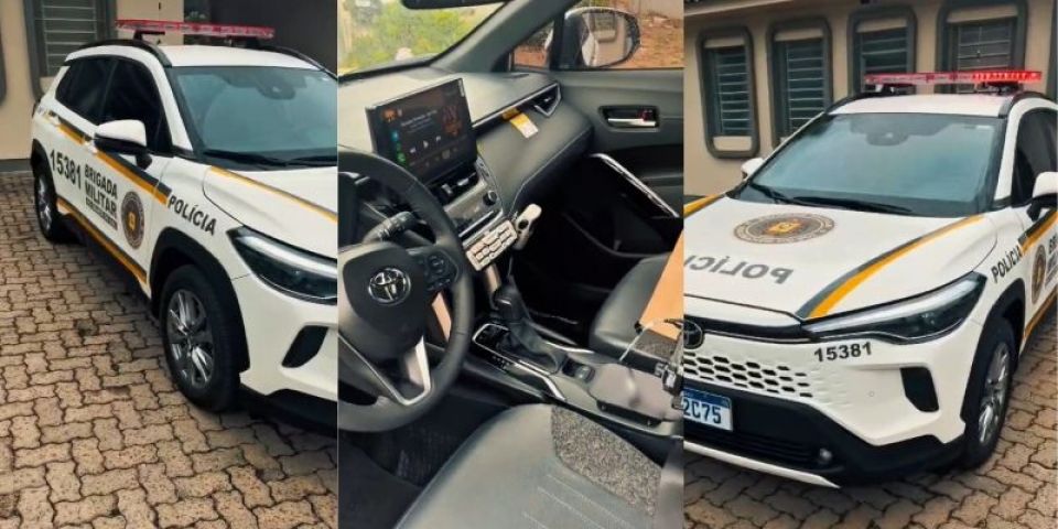 Dom Feliciano recebe nova viatura Corolla Cross semiblindada da Brigada Militar