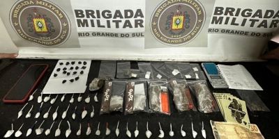 Homem é preso pela Brigada Militar por tráfico de drogas em Camaquã