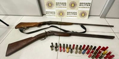 Idoso chama a BM e acaba sendo preso por lesão corporal e com armas e munições