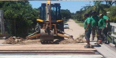 Manutenção preventiva em ponte do distrito de Santa Rita do Sul é concluída em Arambaré