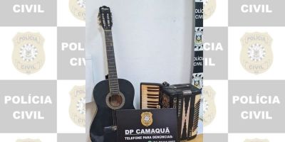 Polícia Civil recupera instrumentos musicais furtados em Camaquã