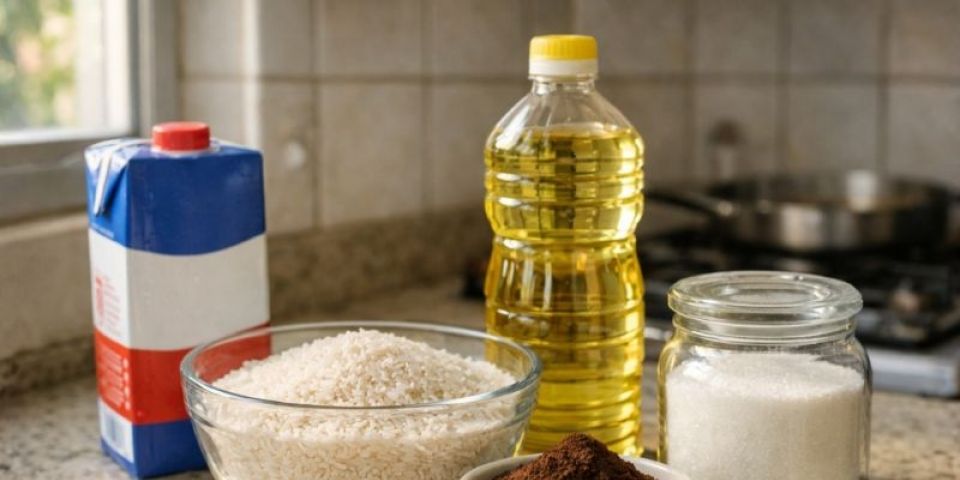 Leite, arroz, açúcar, café e óleo puxam queda do preço da cesta básica de alimentos em dezembro