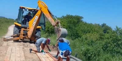 Reforma na Ponte do Bastião é realizada em Tapes