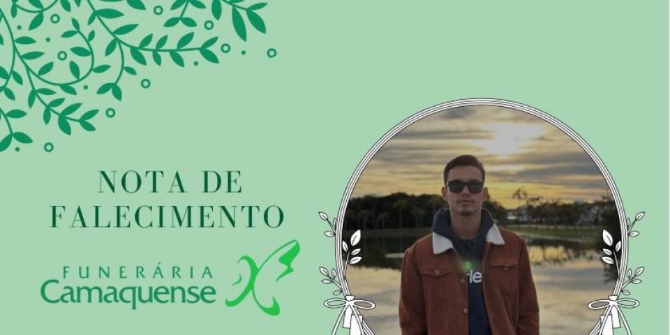 OBITUÁRIO: Nota de Falecimento de Luan da Silva Becker, de 25 anos