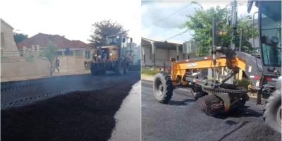 Trecho da Avenida Sete de Setembro recebe novo asfalto após danos no pavimento em Camaquã
