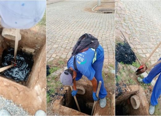 Reparos na rede de esgoto são realizados no bairro Dr. Rosinha, em Camaquã