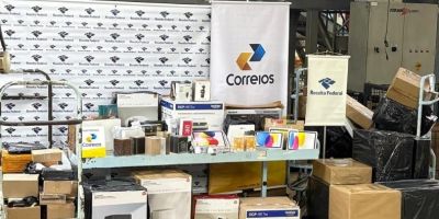 Operação nos Correios de Porto Alegre apreende produtos importados irregulares